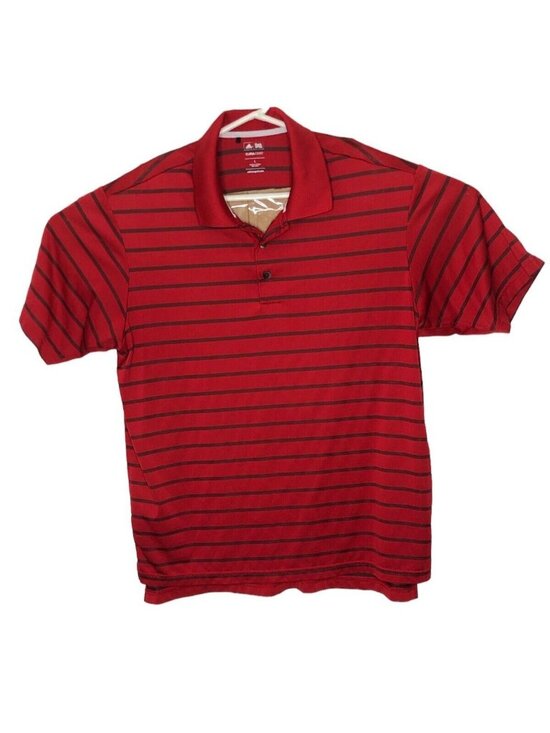 adidas Other - Adidas Golf Climacool Pullover Polo Shirt Red Black Short Sleeves Top Mens L